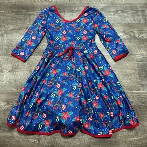 Tiny Twirls Girls Christmas Ornament Dress Size 7/8